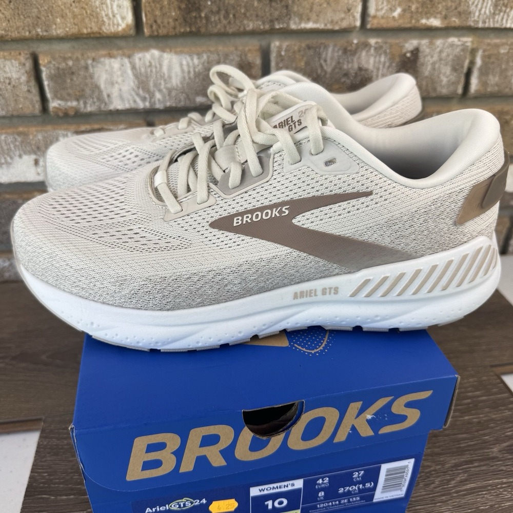 Brooks Ariel GTS 24 Women's Running Shoes Coconut 120414 Sz 10 2E Extra Wide